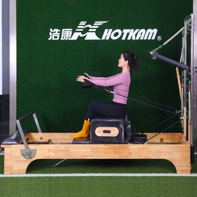 Memuat Peralatan Latihan Pilates 200kg Mesin Reformer Pilates Squat Dalam