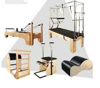 OEM Wood Steel Pilates Exercise Equipment Pilates Reformer Dengan Half Trapeze