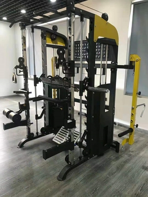 Q235 Tabung Baja Multi Fungsional Fitness Smith Machine OEM ODM