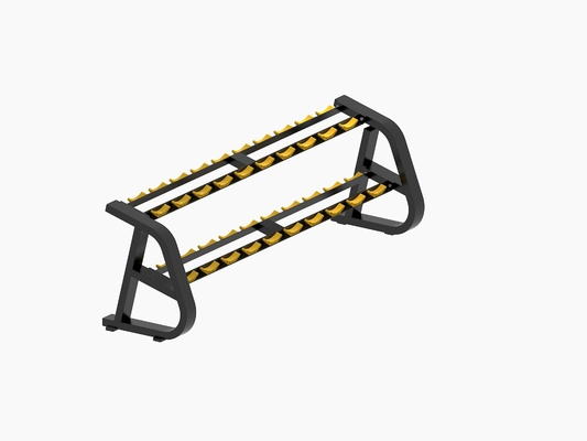 Steel Tube 3 Tier Fitness Dumbbell Rack Untuk Gym Memuat 200kgs