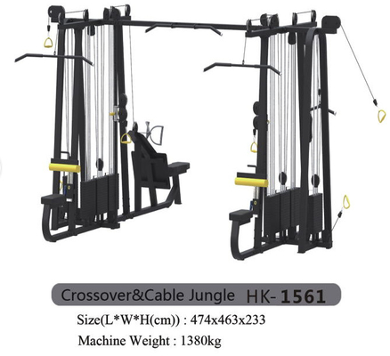 OEM Komersial Cable Crossover Multifungsi Mesin Gym Powder Coating