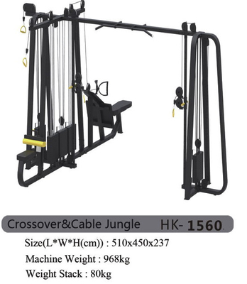 OEM Komersial Cable Crossover Multifungsi Mesin Gym Powder Coating