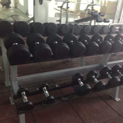 200KG Fitness Dumbbell Rubber Dumbbell Set Pelatih Gym Terintegrasi