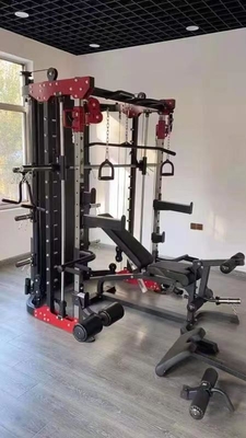 Home Gym Kebugaran Peralatan Latihan Rak Pelatih Terintegrasi Fungsi Smith Squat Rack