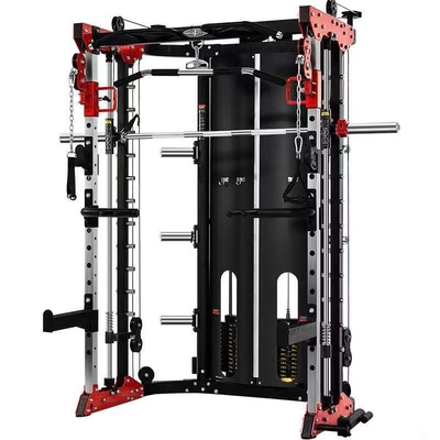 Home Gym Kebugaran Peralatan Latihan Rak Pelatih Terintegrasi Fungsi Smith Squat Rack
