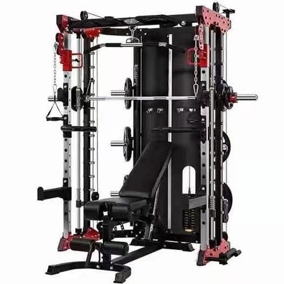 Home Gym Kebugaran Peralatan Latihan Rak Pelatih Terintegrasi Fungsi Smith Squat Rack