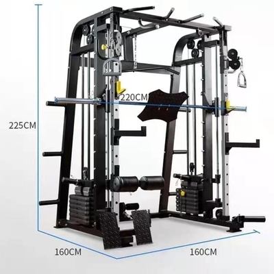 Powder Coating Gym Fitness Equipment Multifungsi Smith Weight Stack Trainer