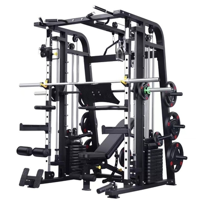 Powder Coating Gym Fitness Equipment Multifungsi Smith Weight Stack Trainer