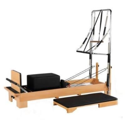 OEM Wood Steel Pilates Exercise Equipment Pilates Reformer Dengan Half Trapeze